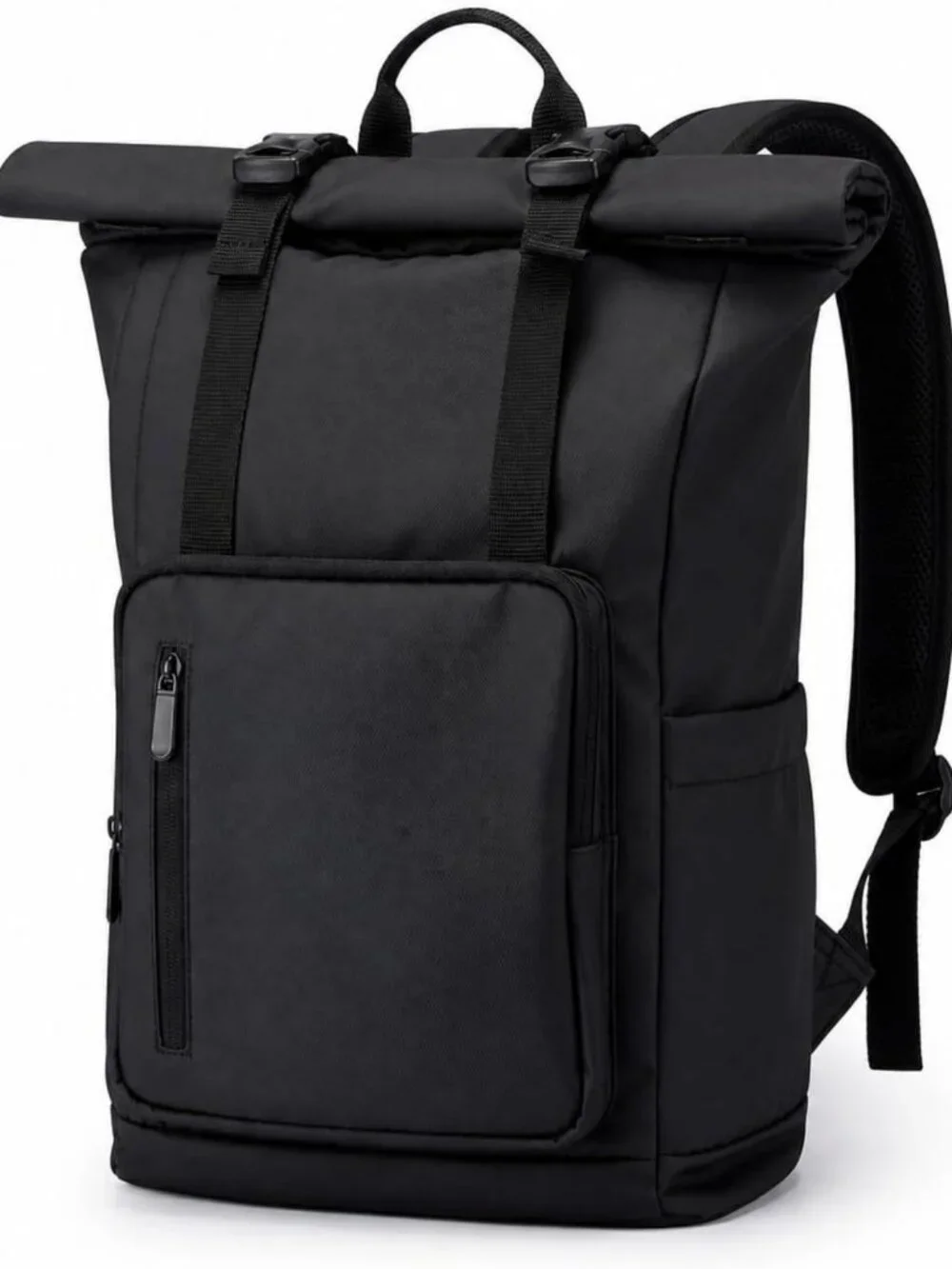 Water-Resistant Roll Top Laptop Backpack, Anti-Theft Travel Bag for 15.6-17.3